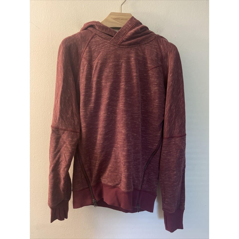 Lululemon Om & Roam Hoodie Pullover Womens Size 2 Rust Berry Side Zippers